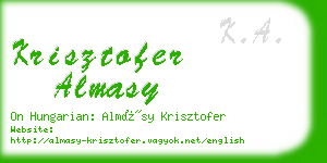 krisztofer almasy business card